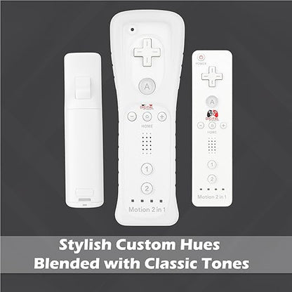 Digital Dynasty 2 Pack Motion Plus Wii Controller with Nunchuks - Wii Remote with Nunchuks Compatible with Nintendo Wii & Wii U (White)