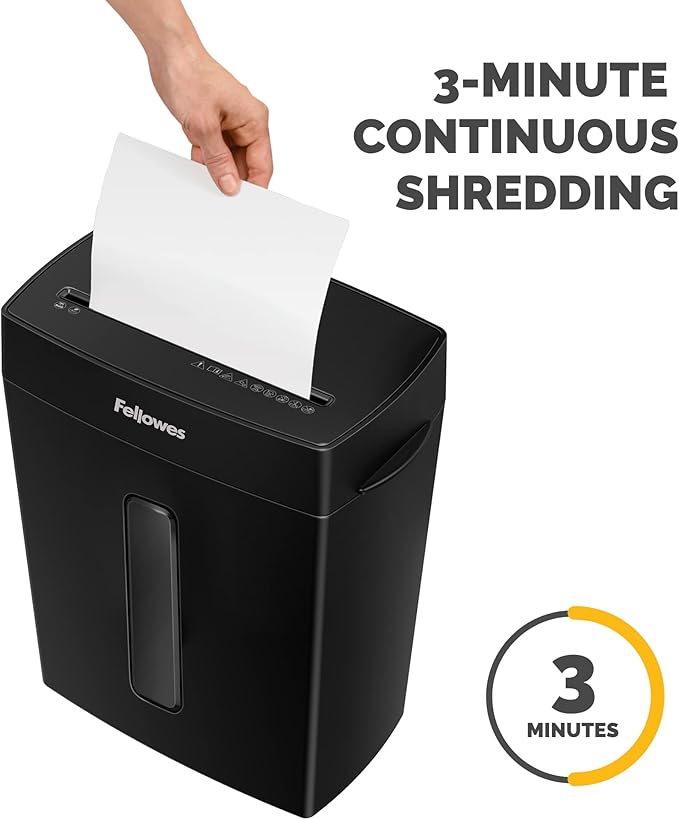 Fellowes P-40C 8 Sheet Cross-Cut Deskside Paper Shredder for Home Office