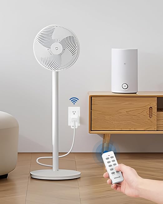 Remote Control Outlet, WILAWELS Wireless Remote Light Switch, Programmable Electrical Outlet Switch for Lamp, Light, Fan, Appliance, 100ft RF Range, FCC Listed, 2 Remotes + 5 Outlets W02RC2506