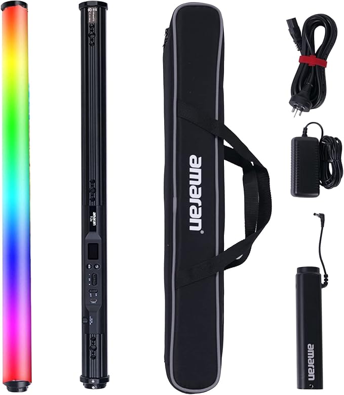 Aputure Amaran T2C RGBWW LED Tube Light 2500K to 7500K,Support APP and DMX Control (T2C 20W 23.6inch/60CM)