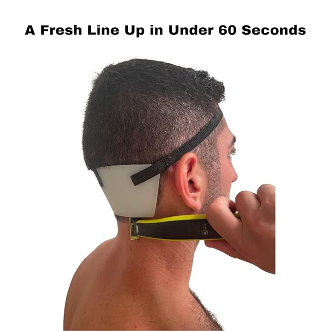 EdgUp 2.0 - Neckline Shaving Template and Hair Cutting Guide | DIY Self Haircutting System | Hands-Free Cut, Trim & Shaving Use for Line Ups | Flexible Durable High-Grade Silicone Stencil