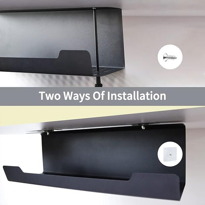 VIDOR Under Desk Cable Management Tray 1-Pack, 17" Cord Organizer, No Drill Alloy Steel, Perfect for Standing Desk, Wire Management for Office Home