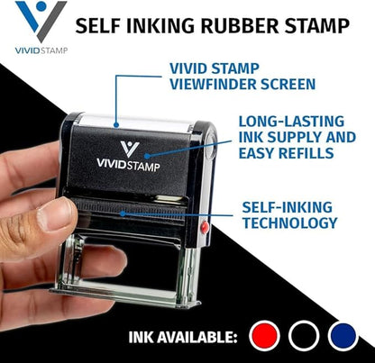 Basic Closed Self Inking Rubber Stamp (Black Ink) - X-Large