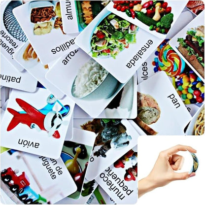 Smile4Autism Small 1.5"x1.5" Loose Spanish Visual Picture Cards, Receptive and Expressive Language, Speech Articulation Therapy, ASD, ADD, ADHD, Apraxia, & Stroke Patients