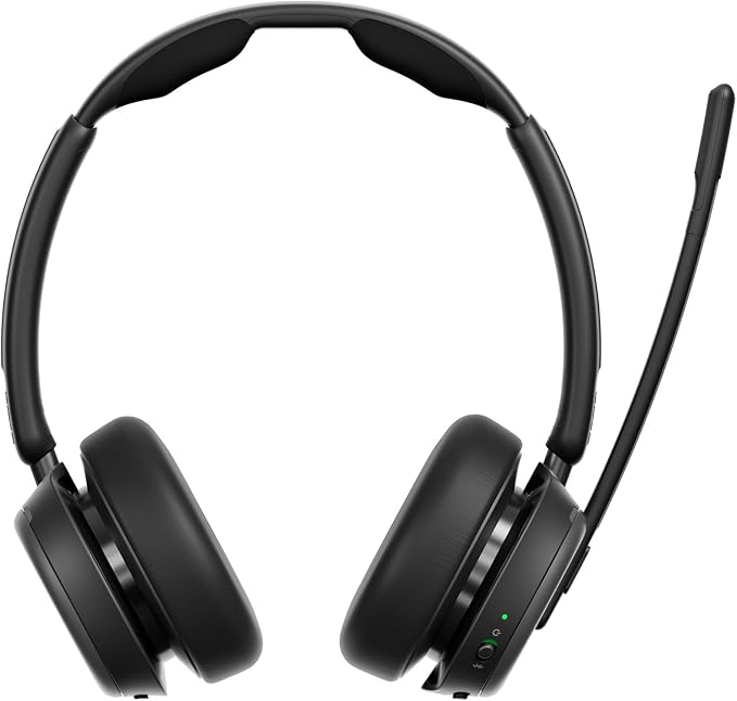 EPOS IMPACT 1060 Double-Sided Wireless Office Headset With Microphone, EPOS AI Noise Cancellation, Super Wideband Audio, Bluetooth, Comfortable Fit, Perfect For Clear Calls In Busy Workspaces