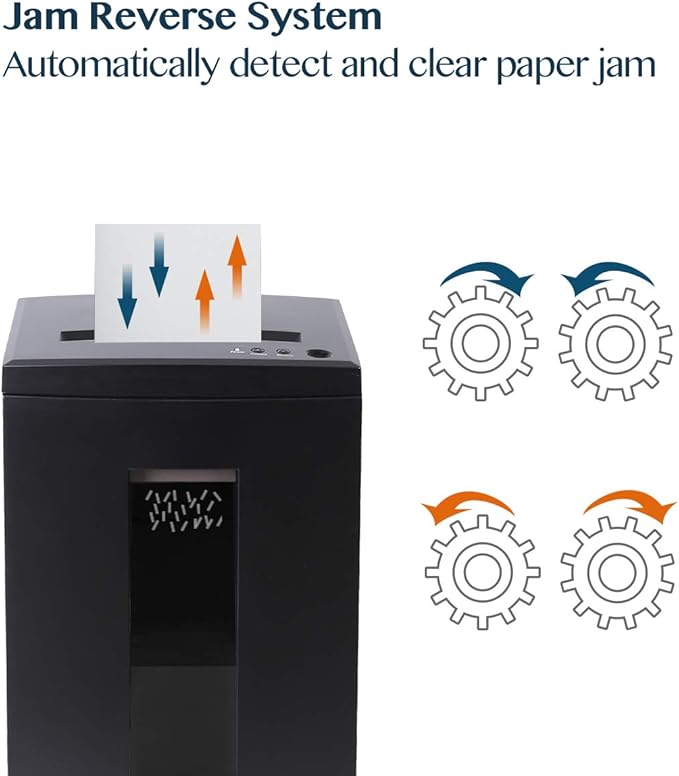 WOLVERINE 10-Sheet Super Micro Cut High Security Level P-5 Heavy Duty Paper/CD/Card Ultra Quiet Shredder for Home Office by 60 Mins Running Time and 6 Gallons Pullout Waste Bin SD9112 (Black ETL)