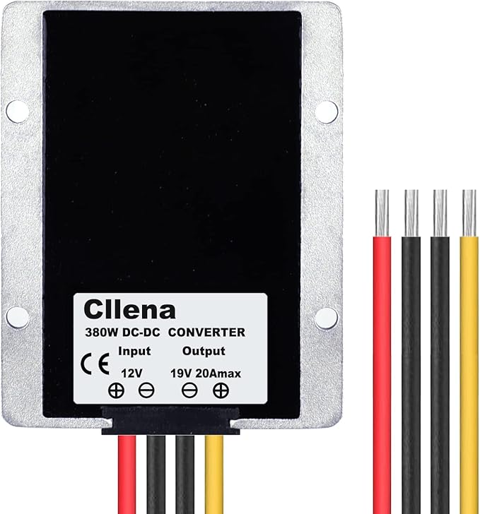 Cllena DC/DC 12V to 19V Boost Converter 20A 480W Step Up Voltage Regulator Module Car Power Supply Voltage Transformer (Input 10V-16V)