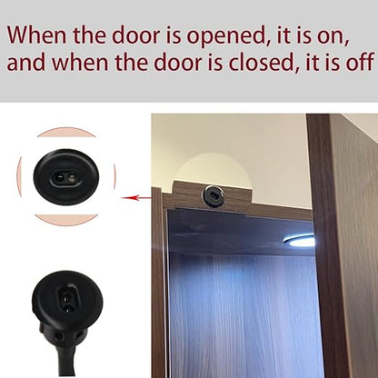 VST Motion Sensor Light Switch, IR Sensor Switch Door Activated Light Switch for Closet Light LED Lights and Under Cabinet Lighting (DC 12/24V 3A)