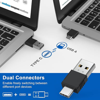 Physical and Digital Pointer Presentation Clicker for Powerpoint Presentations,2 in 1 USB A and USB C Wireless Presenter Remote with Highlighting Magnifier for LED LCD Screen