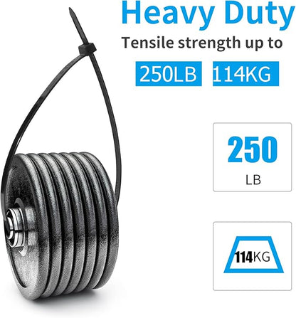 XINGO 31 inch Black Zip Ties Heavy Duty 40PCS, 250 LBS Ultra Strong Plastic Wire Ties, Large Cable Ties Extra Long Tie Wraps, Indoor and Outdoor UV Resistant