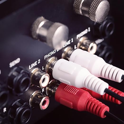 Sjorks RCA Cable 6ft,2RCA Male to 2RCA Male,Audio Stereo Subwoofer Cable [Hi-Fi Sound] Auxiliary Audio Cord for Home Theater, HDTV, Amplifiers, Hi-Fi Systems,Speakers and etc