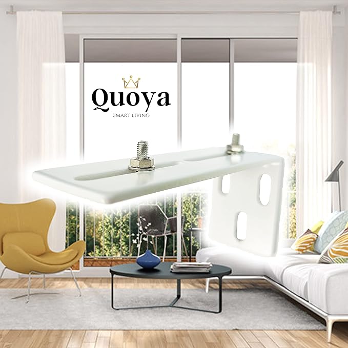 Quoya Smart Curtain Track- Single Wall Brackets (Set of 5) (FOR MODEL QL600 and AT5810 ONLY) (All other models include wall brackets)