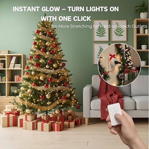 LoraTap 656ft Wireless Wall-Switch: Remote Control Outlet 3 Pack — Lights & Small Appliances — No Wiring —1 Remote for 3 Plugs