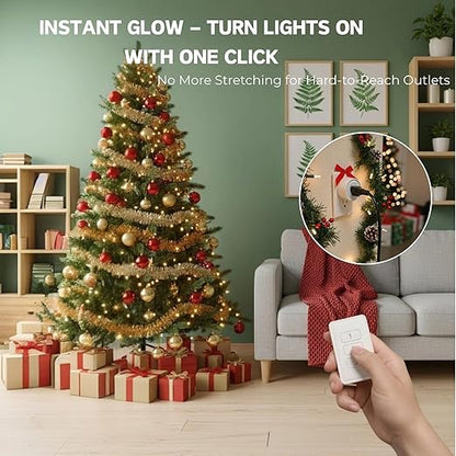 LoraTap 656ft Wireless Wall-Switch: Remote Control Outlet 3 Pack — Lights & Small Appliances — No Wiring —1 Remote for 3 Plugs