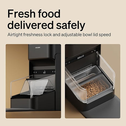 PETLIBRO RFID Automatic Cat Feeders for 3 Cats, Collar Sensor for Personalized Meals, Cats Recognition, Diet Tracking and Anti-Stealing for Multi-Pets Homes and Different Diets, WiFi Food Dispensers