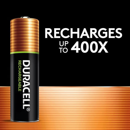 Duracell Rechargeable AAA Batteries, 2 Count (Pack of 1), Triple A Battery for Long-lasting Power, All-Purpose Pre-Charged Battery for Household and Business Devices