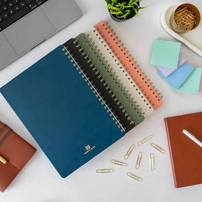 Undated Daily Planner | 8.25” x 11.75” To Do List Notebook | Work Productivity ADHD Organizer | Men and Women Planner | College Supplies | Navy | Portrait Layout