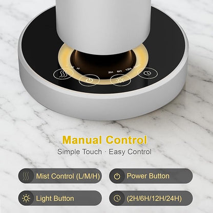 Waterless Diffuser,1500 Sq Ft,Ring Ambient Light,Rechargeable Wireless, Aluminum,Remote Control&Touch Buttons,Adjustable Fragrance Intensity&Timer,Hotel Collection Scent Machine - Silver