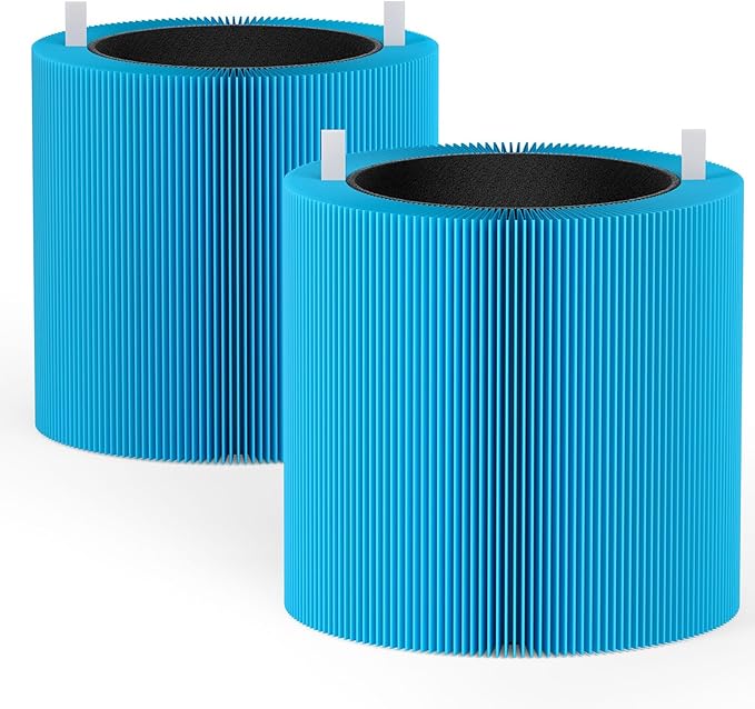 Leemone Blue Pure 411i Max & 411a Max AllergenBlock Replacement Filter Compatible with Blueair 411i Max & 411a Max Air Purifier, Compare to part #F4MAX, Blue