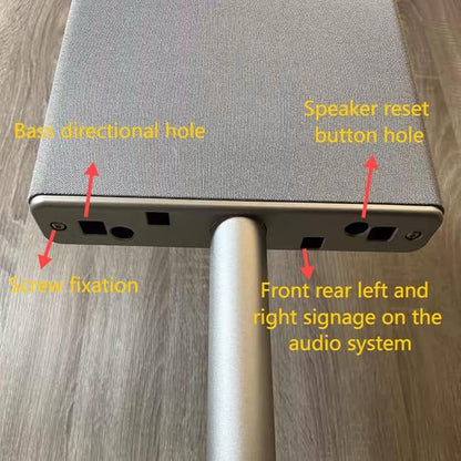 ZGOUO Floor Speaker Stand is Suitable for Sony HT- A9M2 Surround Sound System,The Bracket is Made of Aluminum Alloy Material and can Hide The Power Cord (Custom Pair)