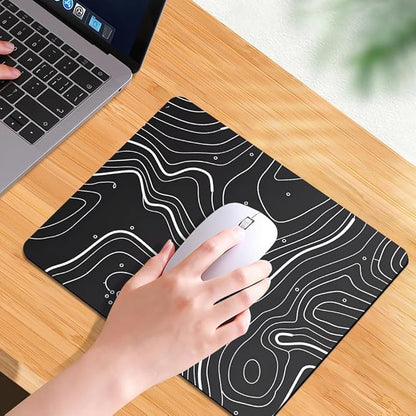 Abstract Topographic map Square Mouse pad, Texture, Waterproof, Anti Slip Rubber Base, Computer Mouse pad, Laptop Mouse pad