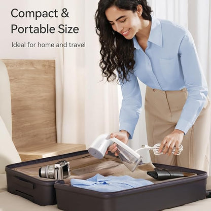 HiLIFE Upgraded Steamer for Clothes, Handheld Portable Design, 1100W Powerful Steam, 300ml Larger Tank & No Leak Design, 30S Fast Heat-up, Quick Wrinkle Remover, Compact Size for Travel, ONLY 120V
