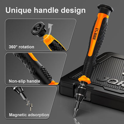 JOREST 40Pcs Small Precision Screwdriver Set (S2 Steel), Magnetic Screwdriver Set with Torx T5 T6 T8, Mini Repair Tool Kit for Macbook, Computer, Laptop, iPhone, PS4 PS5, Xbox, Switch, Glasses, Watch