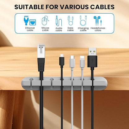 AhaStyle Cable Clips, 3 Pack Cord Holders Cable Organizer Self Adhesive Cord Keeper for Desktop Organizing USB Cable/Nightstand Power Cord/Mouse Cable/Wire PC/Cord Clips for Home Office and Car