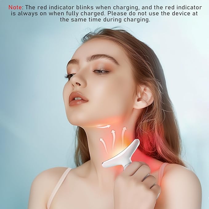 Cocobeen Face Neck Tool for Skin Care, Electric Neck Face Lifting Device for Wrinkle Removal (White)