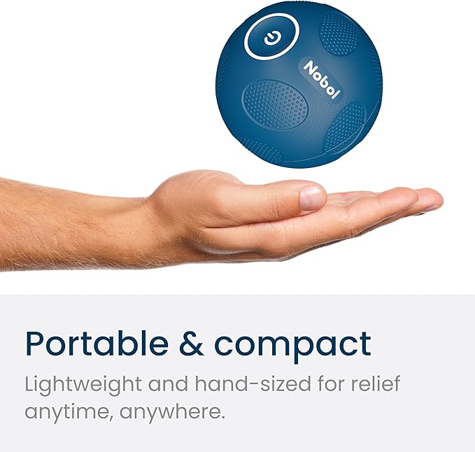MyoSphere Vibration Massage Ball for Deep Tissue Stimulation, Muscle Tension Relief and Stress Reduction | Your Portable Deep Tissue Therapist | Nobol Blue- Limited Edition | 1.5lb