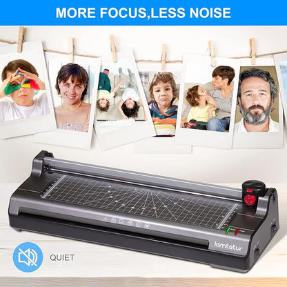 7 in 1 Thermal Laminator Machine 11X17 with 70 Letter Size Laminating Sheets for Office Home School Teacher Use,13 inch Hot&Cold Laminating for A3/A4,Lamination 3-5Mil With Paper Cutter,Corner Rounder