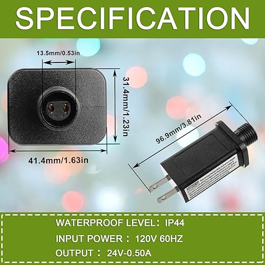 SIGANDG 24V 12W LED Transformer Replacement Class 2 Power Supply for Christmas String Light Inflatable Decorations LED Controller IP44 Waterproof Low Voltage