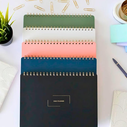 Undated Weekly Planner | 8.25” x 11.75” Work To-Do Notebook | ADHD Academic Organizer | Multi-Layout | Men and Women Planner | College Supplies | Black | Landscape Layout