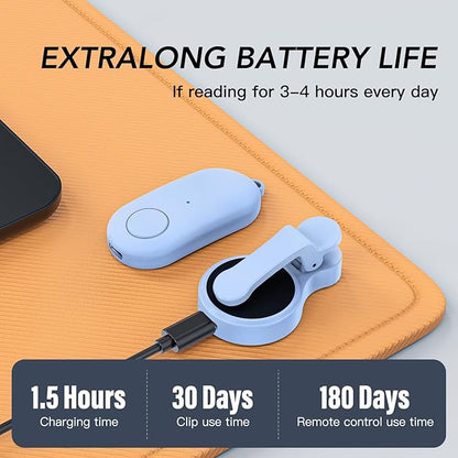 Remote Control Page Turner for Kindle Paperwhite Oasis Kobo eReaders,Kindle Clicker Page Turner Accessories for iPhone,iPad, Android Tablets Reading Novels,Video Record&Shutter Selfie (Blue)