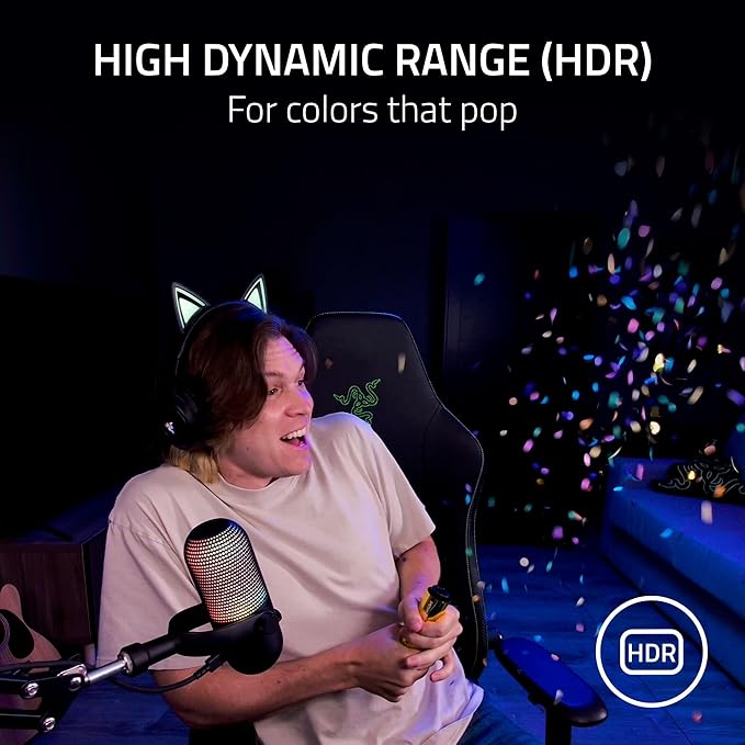 Razer Kiyo V2 Streaming Webcam: 4K 30 FPS, 1080p 60 FPS - AI Powered Auto-Framing - Built-in Microphone - Ultrawide Angle Lens - Privacy Cover - Works with OBS, Xsplit, Discord, Zoom, Teams - Black