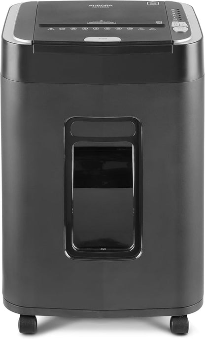 Aurora Professional Grade 150-Sheet Auto Feed Micro-Cut Paper and Credit Card Shredder with 6.3 Gallon Pullout Basket / 60 Minutes/Security Level P-4