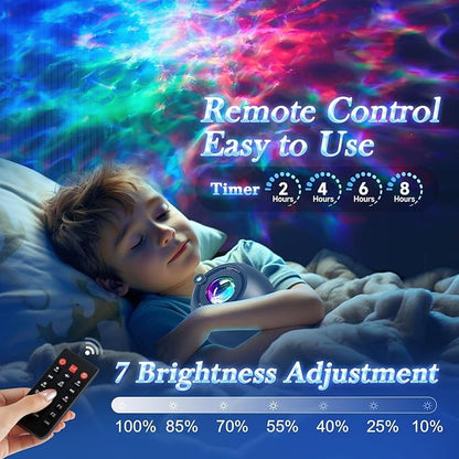 One Fire Upgrade Star Projector Galaxy Light,15 Colors Night Light Projector Lights,Bluetooth&15 White Noise Sound Machine With Light Projector Mood Lighting,Remote Planetarium Projector for Kids Gift