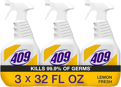 Formula 409 Multi-Surface Cleaner, Spray Bottle, Lemon Fresh, 32 Fluid Ounces, Pack of 3