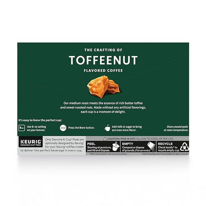 Starbucks K-Cup Coffee Pods, Flavored Hot or Iced Coffee, Toffeenut, 60 Keurig Pods
