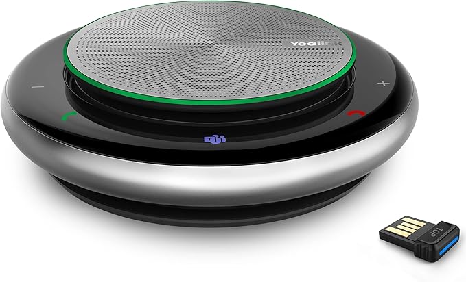 Yealink Bluetooth Speakerphone Conference Microphone Teams-Certified CP900 Enhanced Noise Reduction Algorithm Home Office 360° Voice Pickup