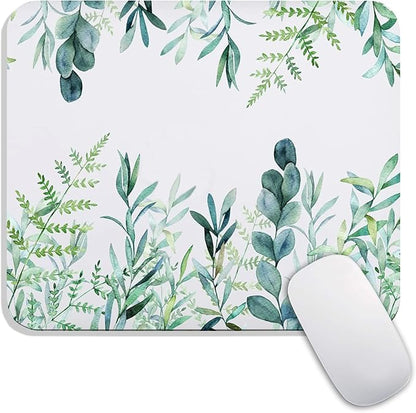 Armanza Square Mouse Pad Green Grass, Personalized Premium-Textured Custom Mouse Mat Design, Washable Mousepad Cloth, Non-Slip Rubber Base Computer Mouse Pads for Wireless Mouse