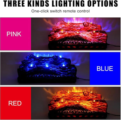 Electric Fireplace Logs Realistic Flame Effect Candle LED Flame Light USB Powered Electric Fireplace Remote Control Fireplace Placement Home Decoration 12.4*5.91*7.87 In No Heat Function