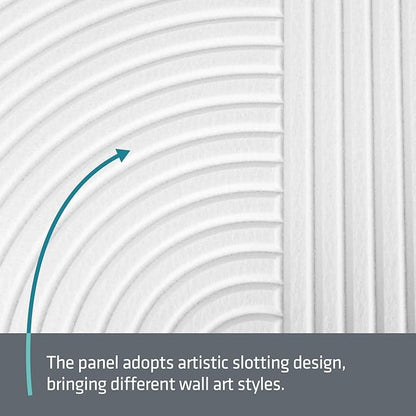 UMIACOUSTICS 4 Pack Art Acoustic Panels,Total 94.4” x 47.2” Sound Absorbing Wall Panels,Decorative Sound Treatment Panel for Home, Office, Recording Studio,White