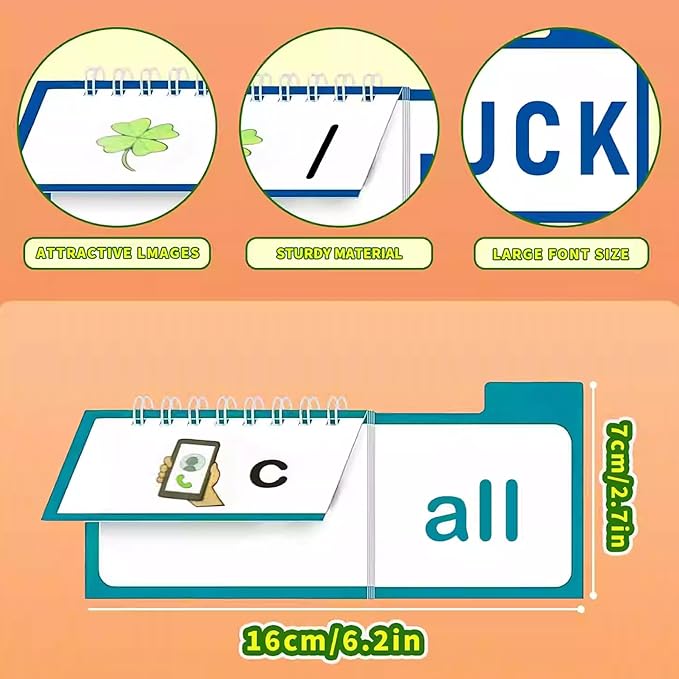 30 Read and Rhyme Flip Books Claritydream Flip Books ABC Vocabulary Flash Cards Interactive Reading Flash Cards