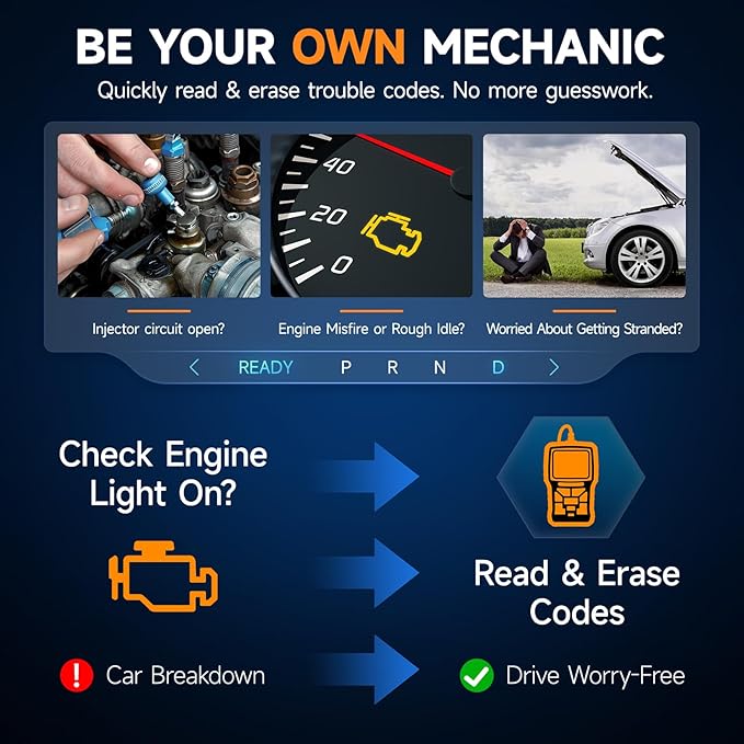FOXWELL NT301 OBD2 Scanner Live Data Professional Mechanic OBDII Diagnostic Code Reader Tool for Check Engine Light