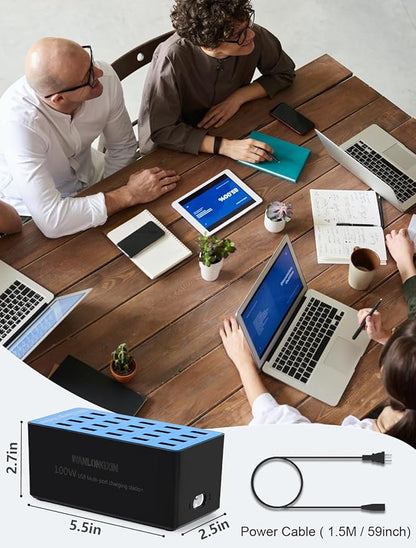 Charging Station, 100W20Port USB Charging Station, Multiple USB Charger Station, Charging Station for Multiple Devices, Multi USB Charging Station, Chargers for Multiple Devices