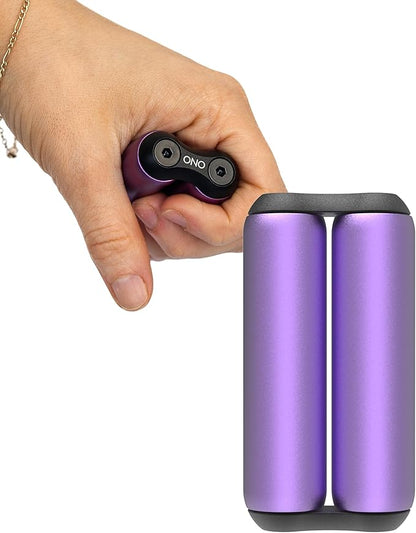 ONO Roller - Handheld Fidget Toy for Adults | Help Relieve Stress, Anxiety, Tension | Promotes Focus, Clarity | Compact, Portable Design (Purple, Junior Size - Aluminum)
