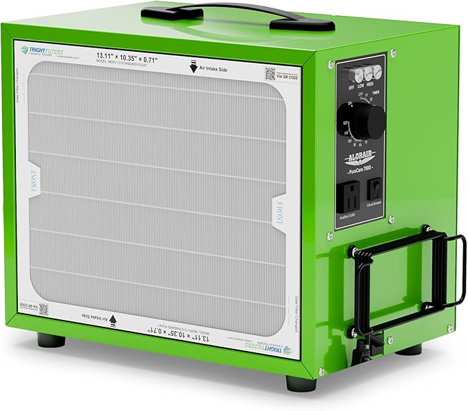 ALORAIR Portable 2 Stage (580/780 CFM) Intake Air Filtration Systems Woodworking with Strong Vortex Fan, Movable Air Filter for Garage, Home, Workshop, Bench Top, Shop Dust Collectors, Purecare 780S