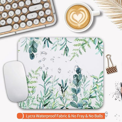 Armanza Square Mouse Pad Green Grass, Personalized Premium-Textured Custom Mouse Mat Design, Washable Mousepad Cloth, Non-Slip Rubber Base Computer Mouse Pads for Wireless Mouse