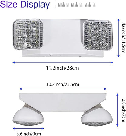 TANLUX LED Emergency Light with Wire Guard, Protective Coated Steel Wire Guard with Emergency Light